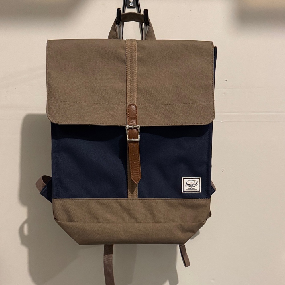 Herschel Navy and Brown Backpack